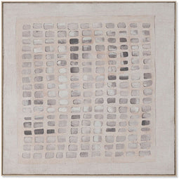 Esprit - Schilderij - Modern Scandinavisch 3D - Wit Beige 100 x 4 x 100 cm