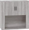 vidaXL - Wandkast - 80x33x80 - cm - bewerkt - hout - grijs - sonoma - eikenkleurig