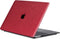 Lunso Geschikt voor MacBook Pro 13 inch M1/M2 (2020-2022) cover hoes - case - Glitter Rood