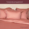 Coco & Cici - Tencel Sateen Dekbedovertrek 140 x 200 cm - 1 Persoons Beddengoed - Terra Roze - Lyocell - Hypoallergeen & Extra Zacht - 1 Kussensloop (60x70)