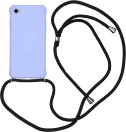 iMoshion Hoesje Geschikt voor iPhone SE (2022) / SE (2020) / 8 / 7 Hoesje Met Koord - iMoshion Color Backcover met koord - Paars