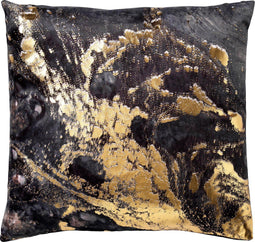 Dutch Decor MARIX - Kussenhoes velvet 45x45 cm Raven - zwart - met rits
