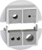 Icotek QVT 50/4 Kabeldoorvoering Deelbaar Montagegat: M50 Polycarbonaat Grijs 1 stuk(s)