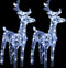 vidaXL - Kerstrendieren - 2 - st - 80 - LED's - acryl - koudwit