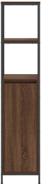 vidaXL - Badkamermeubel - met - planken - 36x35x165 - cm - bruin - eiken