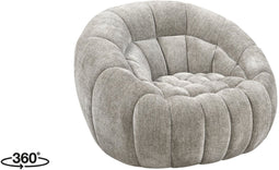 LABEL51 Cloud Fauteuil - Grijs - Velvet - 1-Zits - -