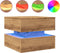 vidaXL - Salontafel - met - LED-verlichting - 50x50x40cm - artisanaal - eikenkleur