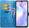 Hoesje Met Pasjeshouder Geschikt voor Xiaomi Redmi 9A - Mandala Bookcase - Turquoise
