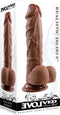 Evolved Dildo Love Toy Realistic Dildo, Dark 20.3 Cm Bruin