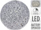 Verlichte decoratie bol metallic zilver 15 cm met 15 warm witte lampjes