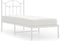 vidaXL - Bedframe - met - hoofdbord - zonder - matras - metaal - wit - 75x190 - cm