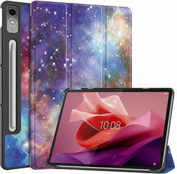 imoshion Tablet Hoes - Geschikt voor Lenovo Tab P12 - Design Trifold Bookcase - Space