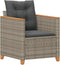 vidaXL - Tuinstoel - met - kussens - poly - rattan - grijs