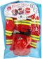 Den Goda Fen Verkleedkledij Brandweer - Kostuum bestaande uit jas, helm, bijl, badge en brandblusser - Multi - Maat 3-4 jaar