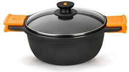 Kookpot met Glazen Deksel BRA A270332 8,3 L Ø 32 cm Zwart Metaal Aluminium Gegoten aluminium