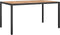vidaXL - Tuintafel - 150x90x75 - cm - poly - rattan - en - acaciahout - zwart