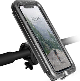 Accezz Telefoonhouder Fiets - GSM Houder Fiets - Telefoonhouder Fiets Waterdicht - 360° Rotatie - Zwart