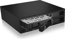 ICY BOX CY BOX IB-2242SSK Back Plane für 4x 2,5 SATA/SAS Festplatten/SSDs in 1x 5,25 S Bevestigingsframe voor 2,5 inch