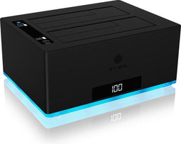 ICY BOX IB-127CL-U3 USB 3.0 SATA 6 Gb/s 2 poorten Harde schijf-kopieerstation 3.5 inch, 2.5 inch Met clone-functie