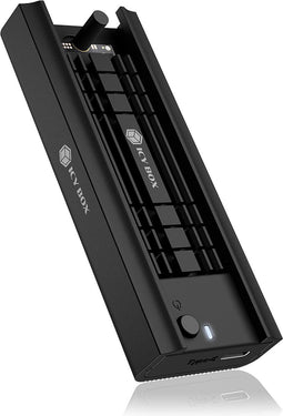 ICY BOX IB-180MC-C31, M.2 NVMe & SATA Docking, USB 3.2 (Gen2) Type-C®, Werkzeuglos, Alu. USB-C M.2 PCIe NVMe 1 poort Ha
