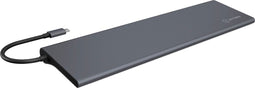 Icy Box IB-DK2102-C Dockingstation With Triple Video Output 10-poorts Antraciet/zwart