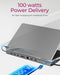 ICY BOX IB-DK2106-C Bedraad USB 3.2 Gen 1 (3.1 Gen 1) Type-C Antraciet, Zwart