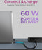 ICY BOX IB-DK2244AC Bedraad USB 3.2 Gen 1 (3.1 Gen 1) Type-C Zwart