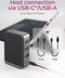 ICY BOX IB-DK2261AC Draadloos USB 3.2 Gen 1 (3.1 Gen 1) Type-C Antraciet