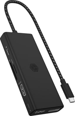 ICY BOX IB-DK4011-CPD Bedraad USB 3.2 Gen 1 (3.1 Gen 1) Type-C Zwart