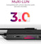ICY BOX IB-DK4011-CPD Bedraad USB 3.2 Gen 1 (3.1 Gen 1) Type-C Zwart