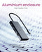 ICY BOX IB-DK4011-CPD Bedraad USB 3.2 Gen 1 (3.1 Gen 1) Type-C Zwart