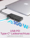 ICY BOX IB-DK4011-CPD Bedraad USB 3.2 Gen 1 (3.1 Gen 1) Type-C Zwart