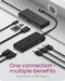 ICY BOX IB-DK4011-CPD Bedraad USB 3.2 Gen 1 (3.1 Gen 1) Type-C Zwart