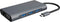 ICY BOX IB-DK4040-CPD USB-C Dock met HDMI, USB 3.0 Hub, Power Delivery, LAN, Kaartlezer, Audio, VGA voor MacBook en Laptop, Aluminium,grijs