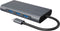 ICY BOX IB-DK4040-CPD USB-C Dock met HDMI, USB 3.0 Hub, Power Delivery, LAN, Kaartlezer, Audio, VGA voor MacBook en Laptop, Aluminium,grijs