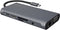 ICY BOX IB-DK4040-CPD USB-C Dock met HDMI, USB 3.0 Hub, Power Delivery, LAN, Kaartlezer, Audio, VGA voor MacBook en Laptop, Aluminium,grijs