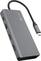 ICY BOX IB-DK4070-CPD Bedraad USB 3.2 Gen 1 (3.1 Gen 1) Type-C Antraciet, Zwart