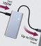 ICY BOX IB-DK4070-CPD Bedraad USB 3.2 Gen 1 (3.1 Gen 1) Type-C Antraciet, Zwart
