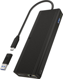 ICY BOX IB-DK4080AC Bedraad USB 3.2 Gen 1 (3.1 Gen 1) Type-C Zwart