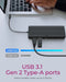 ICY BOX IB-DK4080AC Bedraad USB 3.2 Gen 1 (3.1 Gen 1) Type-C Zwart
