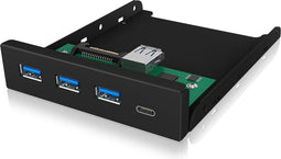 ICY BOX IB-HUB1418-i3 USB 3.2 Gen 1-hub 4 poorten Zwart