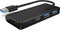 ICY BOX IB-HUB1423CR-U3 USB 3.2 Gen 1-hub 2 + 1 poorten Zwart