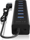 ICY BOX IB-HUB1700-U3 USB 3.2 Gen 1 (3.1 Gen 1) Type-A 5000 Mbit/s Zwart