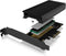 ICY BOX IB-PCI214M2-HSL, PCIe-Karte, 1x M.2 PCIe (NVMe) SSD zu PCIe 4.0 x4 über M-Key So 1 poort PCI Express x4 adapter