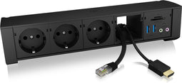 ICY BOX IB-TS301-5 Externe geheugenkaartlezer / hub USB 3.2 Gen 1, USB-C®, Hoofdtelefoon (3.5 mm jackplug), Microfoon (