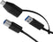 ICY BOX USB-kabel USB 3.2 Gen1 (USB 3.0 / USB 3.1 Gen1) USB-C stekker, USB-A stekker, USB-B stekker 1.00 m Zwart 60858
