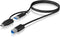 ICY BOX USB-kabel USB 3.2 Gen1 (USB 3.0 / USB 3.1 Gen1) USB-C stekker, USB-A stekker, USB-B stekker 1.00 m Zwart 60858