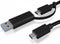 ICY BOX USB-kabel USB 3.2 Gen2 USB-C stekker, USB-C stekker, USB-A stekker 1.00 m Zwart 60857