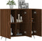 vidaXL - Dressoir - 90x34x80 - cm - bewerkt - hout - bruin - eikenkleur