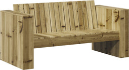 vidaXL - Tuinbank - 2-Zits - 134x60x62 - cm - Behandeld - Grenenhout